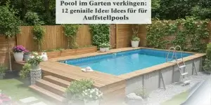 pool im garten ideen verkleiden , aufstellpool verkleiden , poolumrandung selber bauen