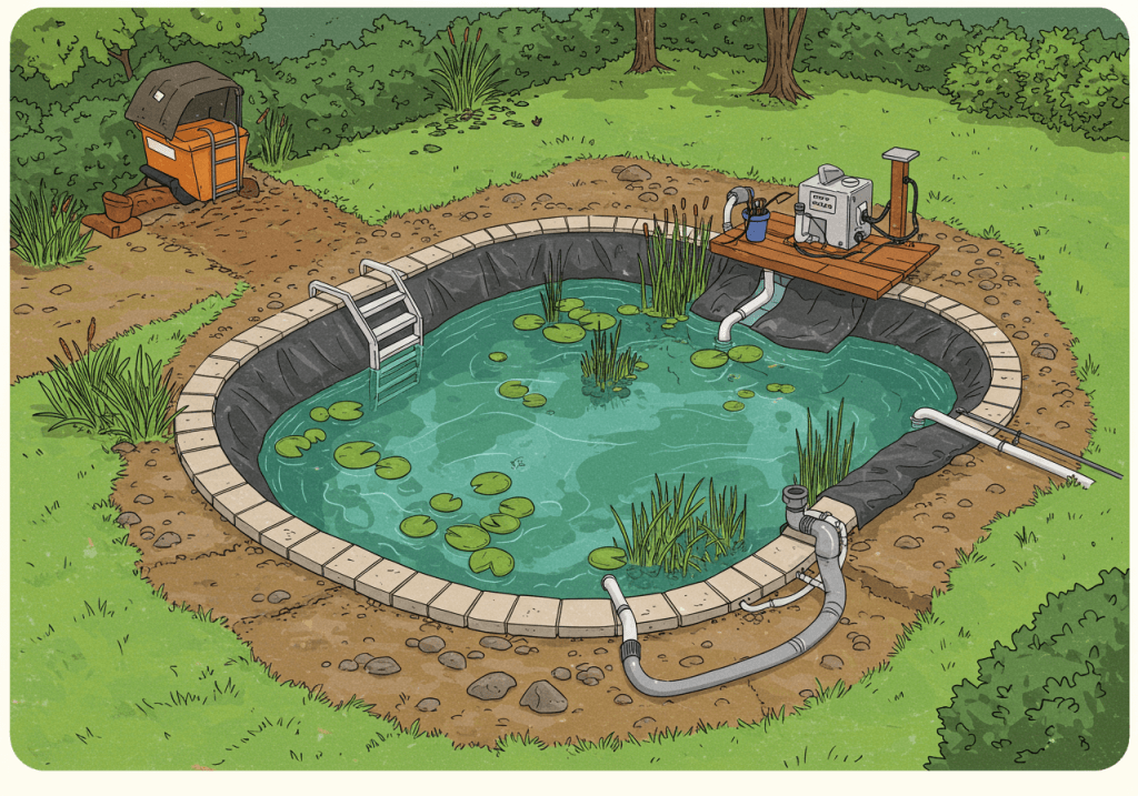 DIY Schwimmteich bauen: Anleitung in 7 Schritten