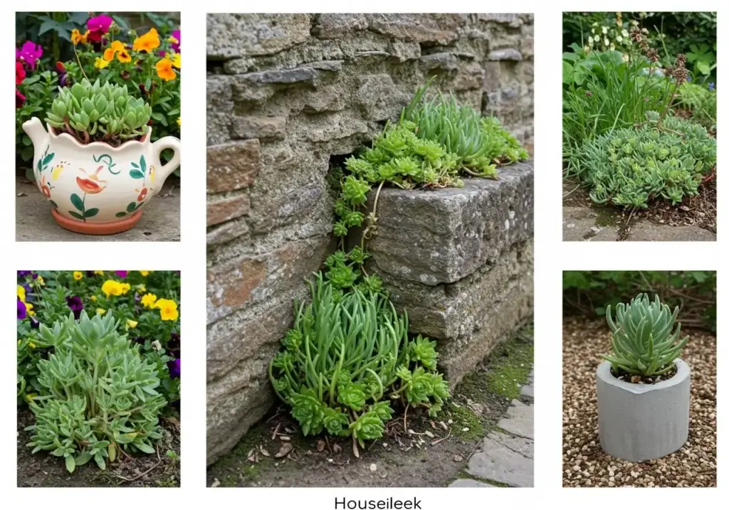 hauswurz ideen , Hauswurz pflegen , Hauswurz im Garten dekorieren