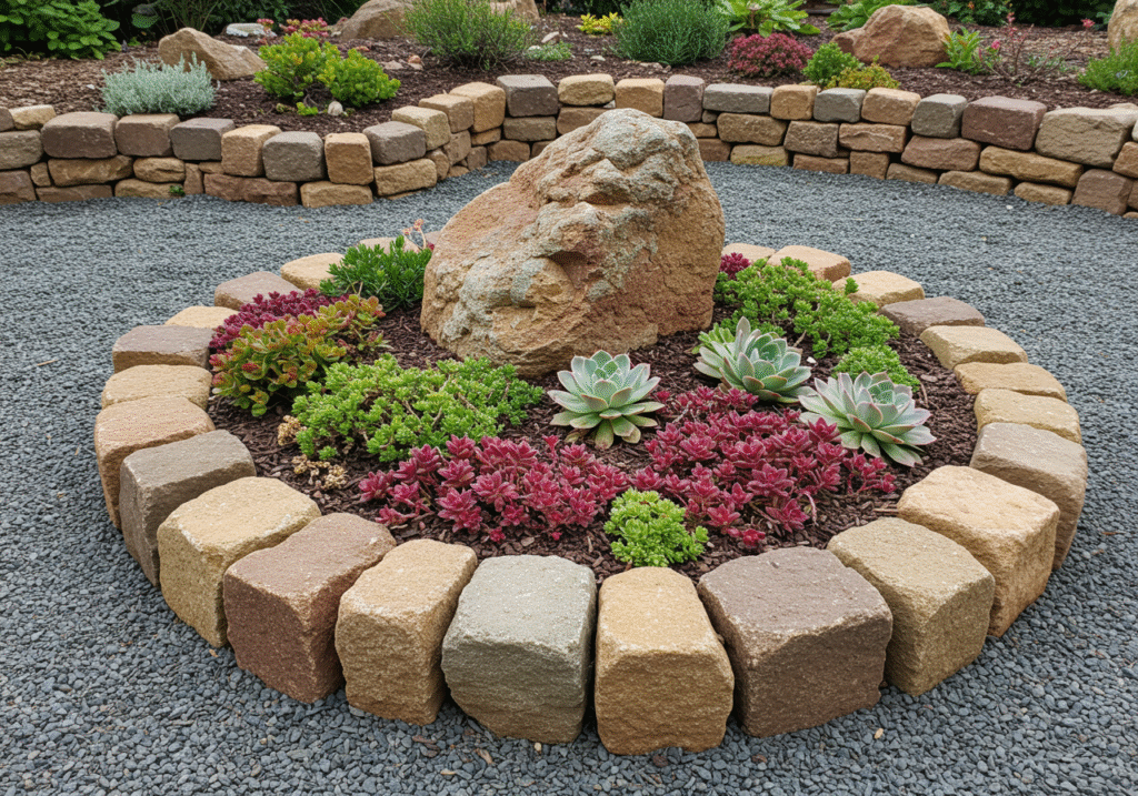 feldsteine garten ideen