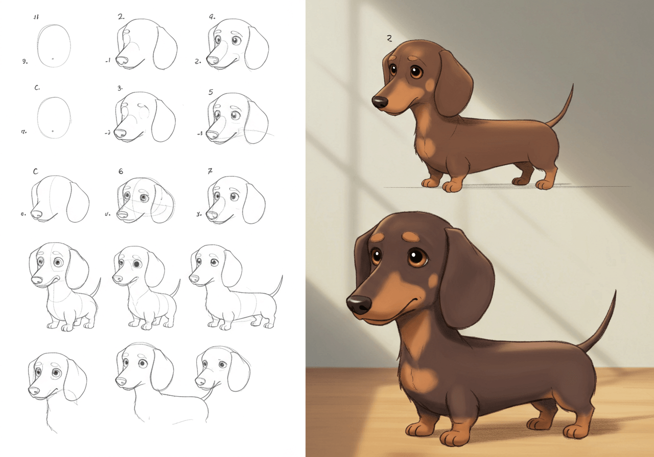 Easy Dog Drawing Tutorial for Beginners Easy Dog Drawing Tutorial for Beginners