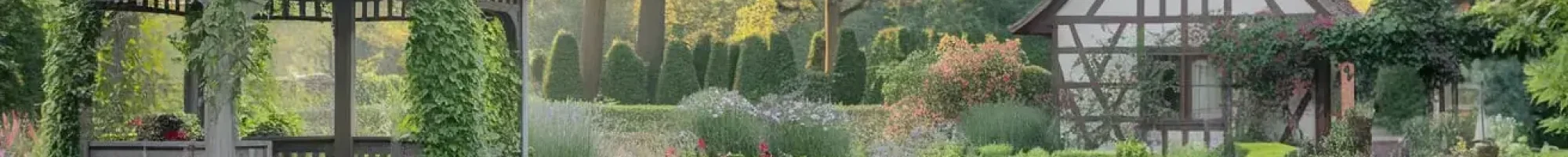 Deutsche Gartenkultur mit traditioneller Landschaftsgestaltung und Pflanzenpflege